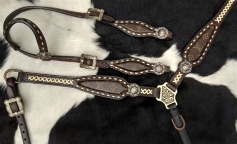 Klassy Cowgirl Leather Headstall & Breast Collar Set .